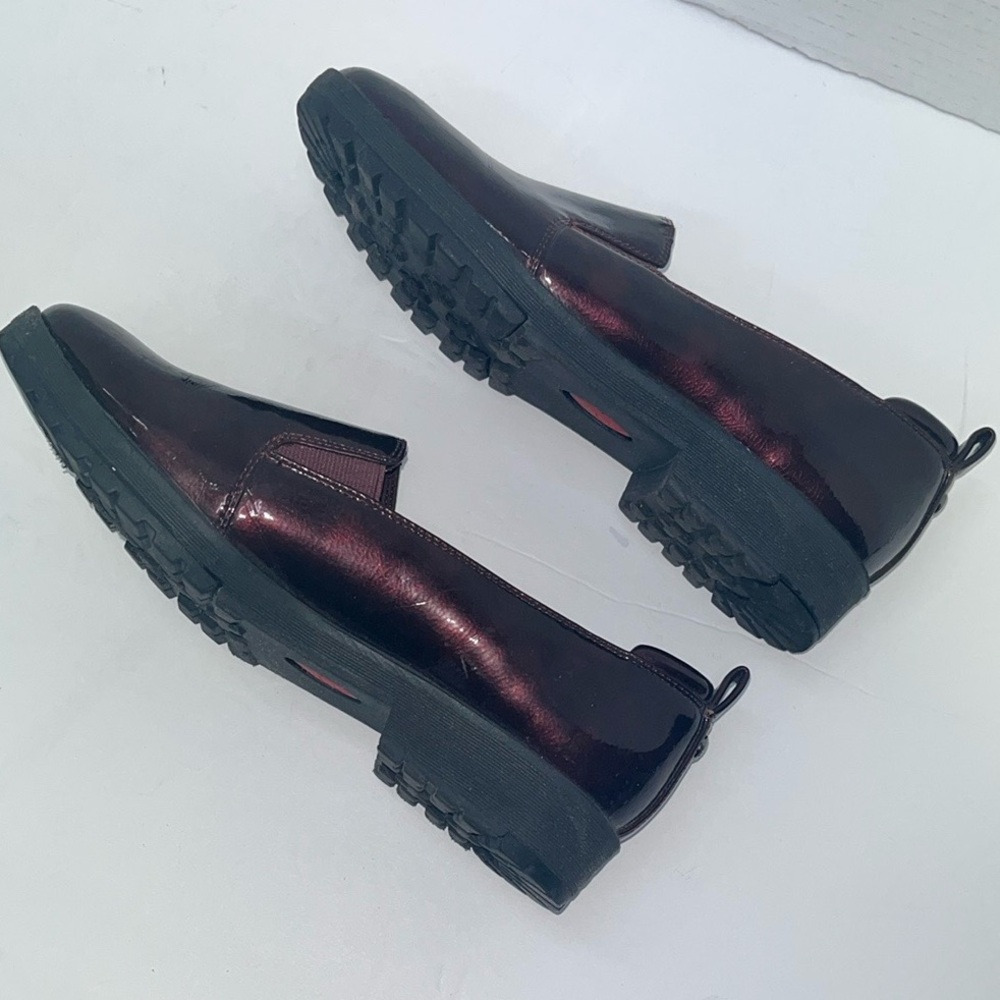 Anne Klein AK Sport Burgundy Patent Leather Slip-On Shoes - Picture 4 of 7